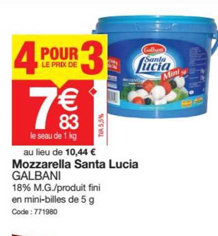mozzarella santa lucia galbani
