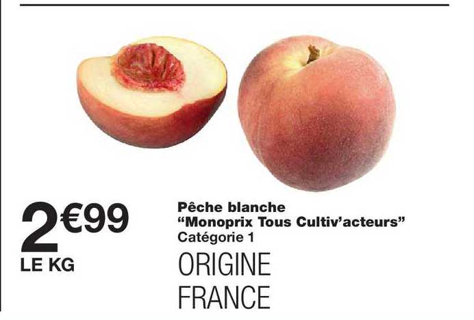 pêche blanche monoprix tous cultiv'acteurs