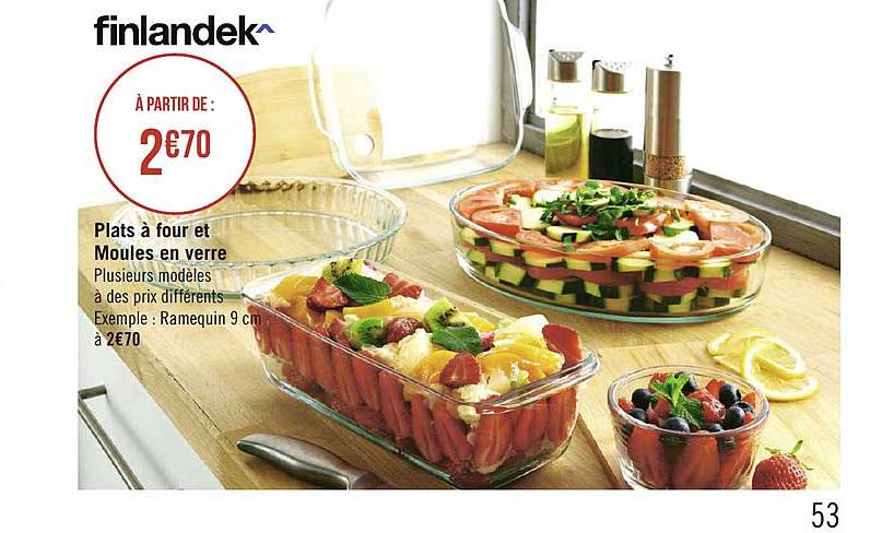 Plats à Four Et Moules En Verre Finlandek