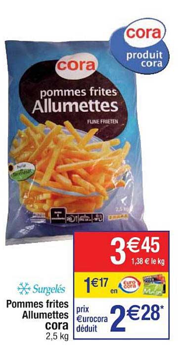 Pommes Frites Allumettes Cora