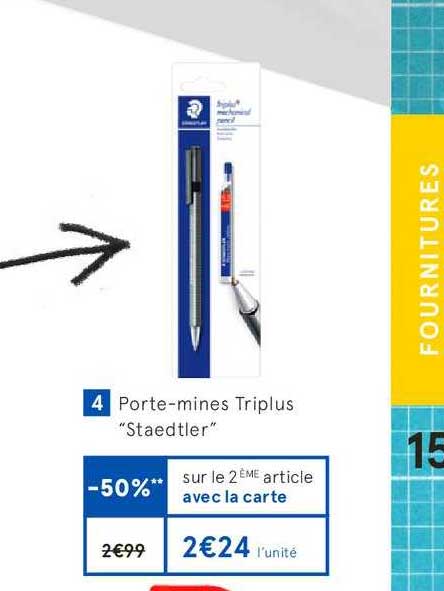 porte mines triplus staedtler -50% sur le 2e