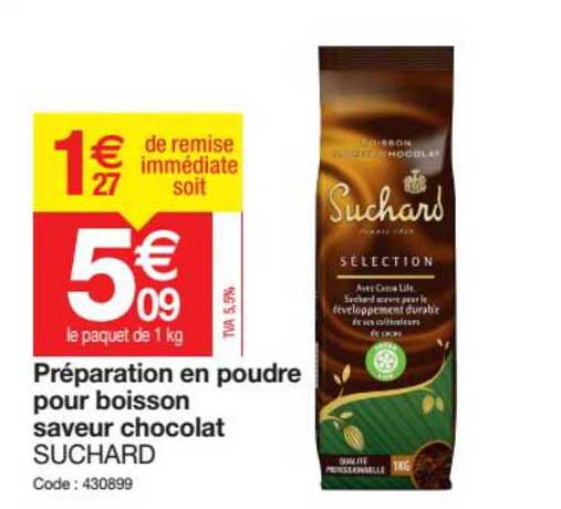 Préparation En Poudre Pour Boisson Saveur Chocolat Suchard