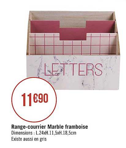 range courrier marble framboise