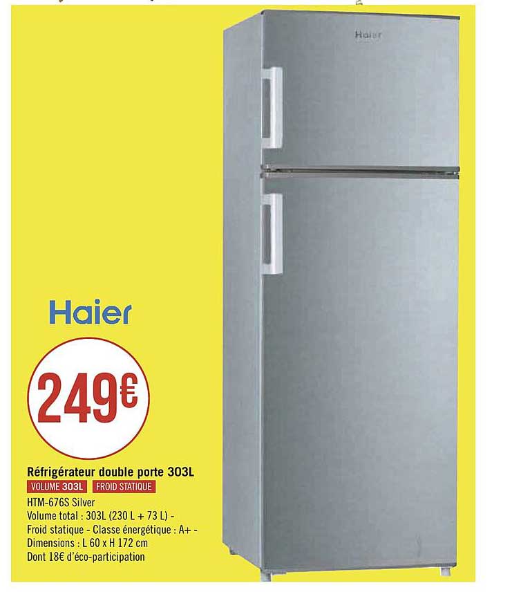 Réfrigérateur Double Porte 303l Haier