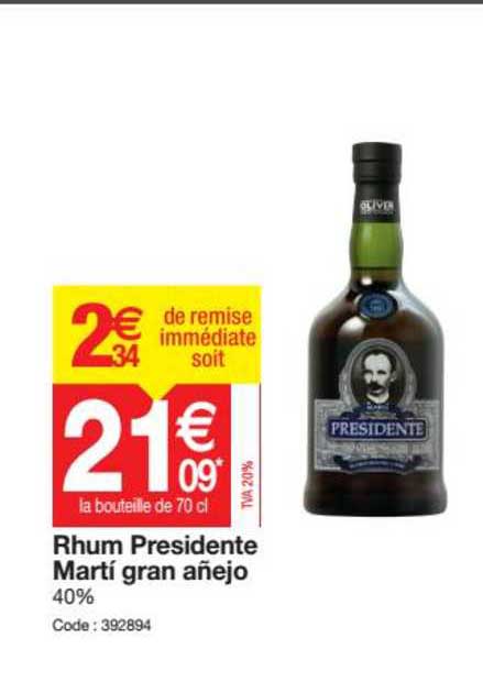 rhum presidente marti gran anejo