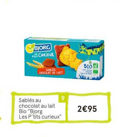 sablés au chocolat au lait bio bjorg les ptits curieux