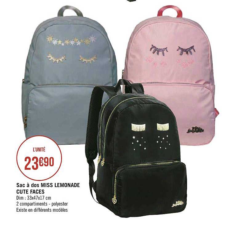Sac à Dos Miss Lemonade Cute Faces