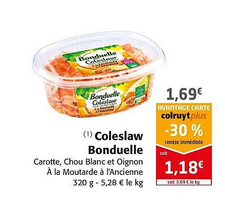 Salade Coleslaw Bonduelle -30% De Remise Immédiate