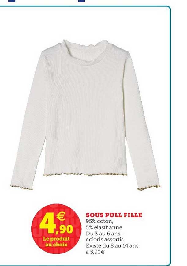 sous pull fille