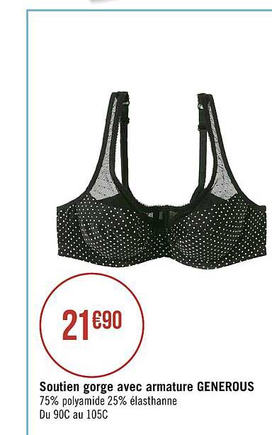 soutien gorge avec armature generous
