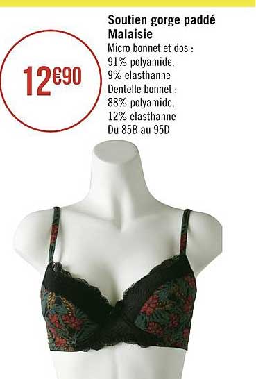 soutien gorge paddé malaisie