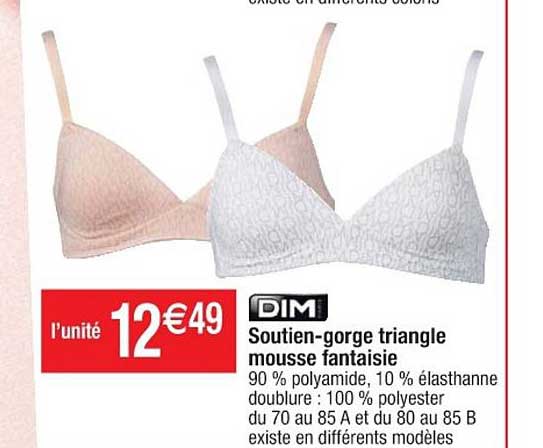 soutien gorge triangle mousse dim