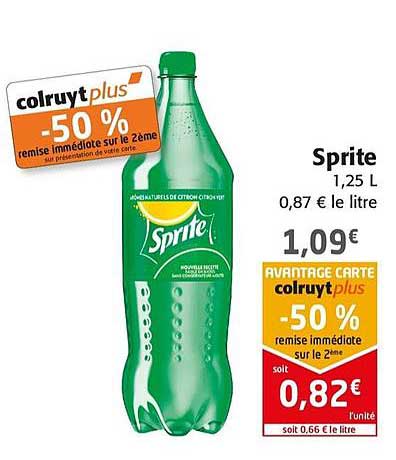 Sprite -50% De Remise Immédiate Sur Le 2ème