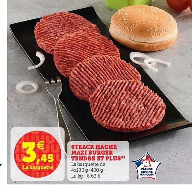 Steack Haché Maxi Burger Tendre Et Plus