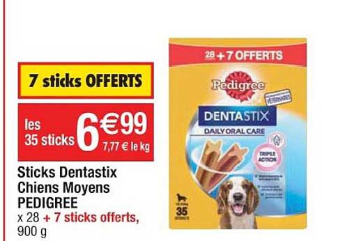 sticks dentastix chiens moyens pedigree