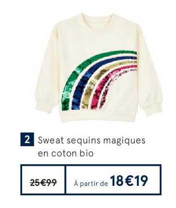 sweat sequins magiques en coton bio