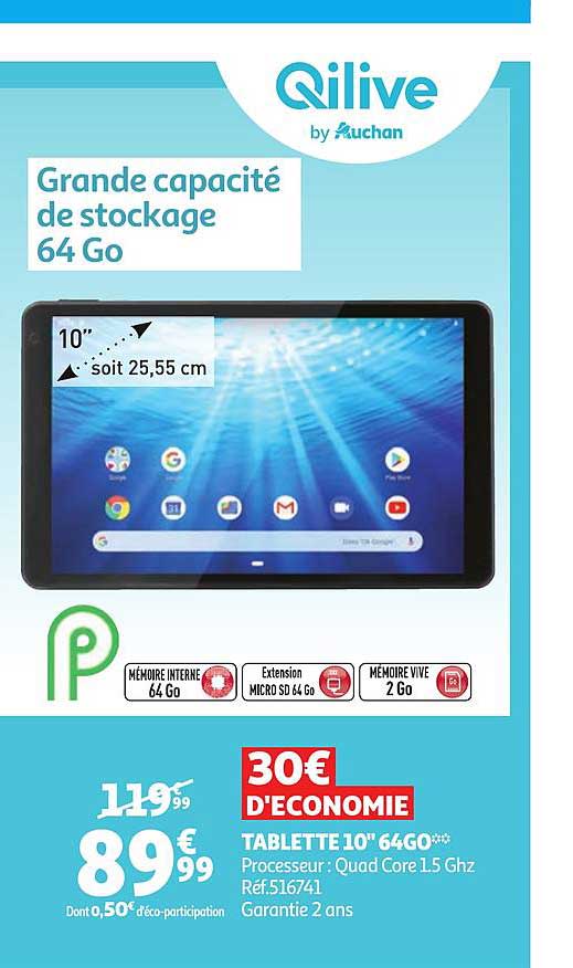 tablette 10'' 64go qlive