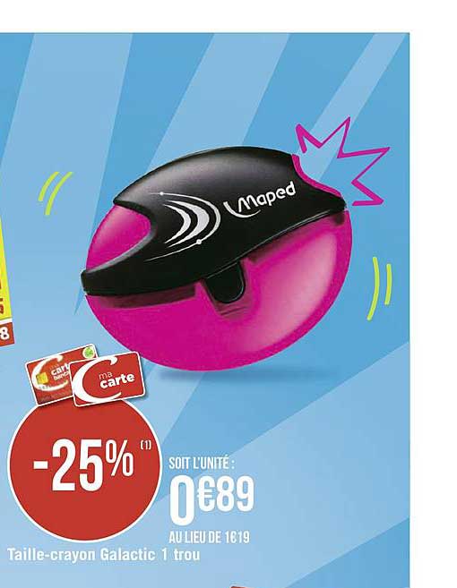 taille crayon galactic 1 trou maped