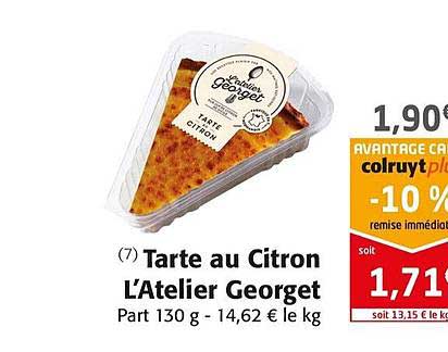 tarte au citron l atelier georget -10% de remise immédiate