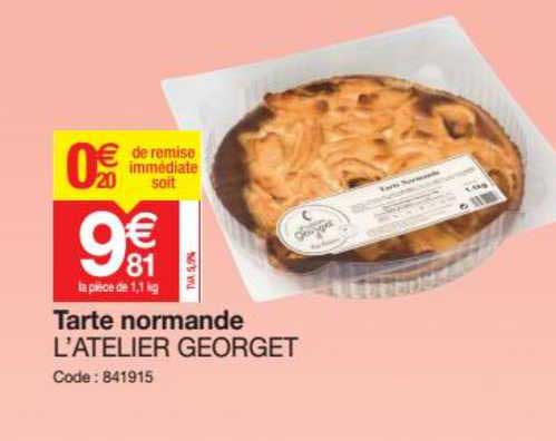 tarte normande l atelier georget