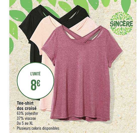 teeshirt dos croisé sincère