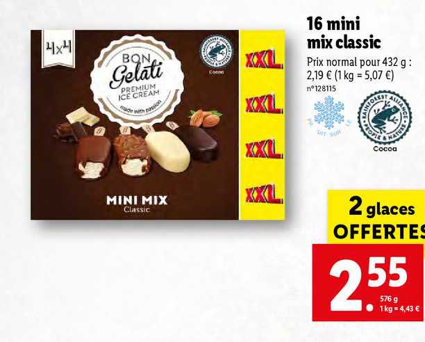 16 Mini Mix Classic Bon Gelati
