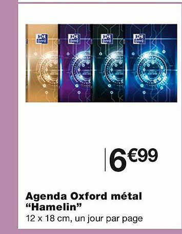 agenda oxford métal "hamelin"