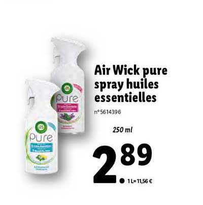 air wick pure spray huiles essentielles