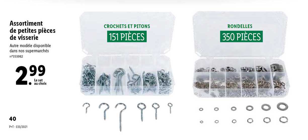 assortiment de petites pièces de visserie