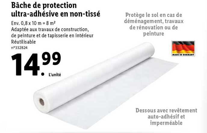 Bâche De Protection Ultra-adhésive En Non-tissé