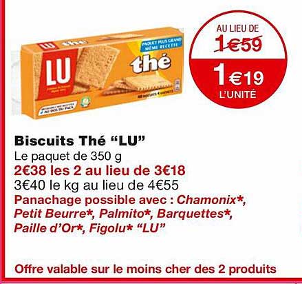 Biscuits Thé "lu"