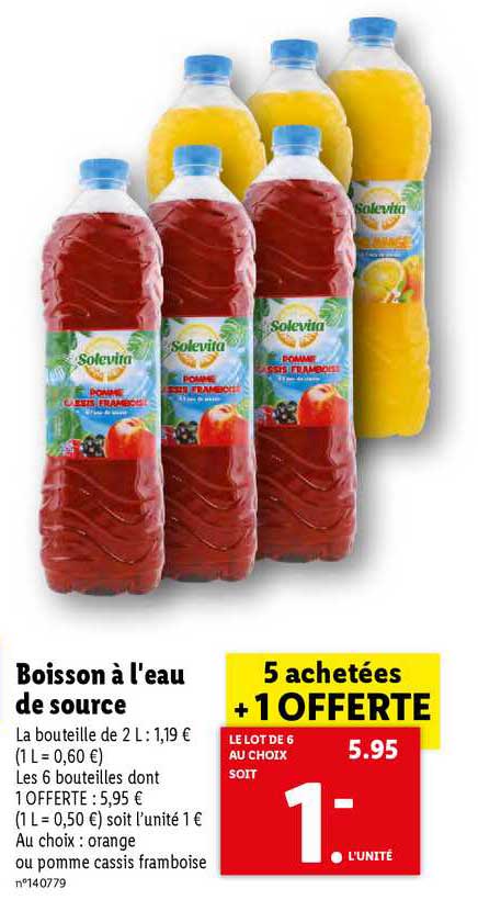 boisson à l'eau de source solevita