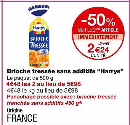 Brioche Tressée Sans Additifs "harrys"