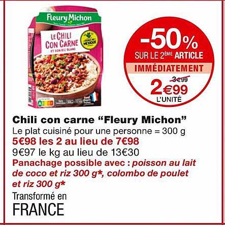 chili con carne "fleury michon"