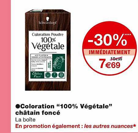 coloration "100% végétale" châtain foncé