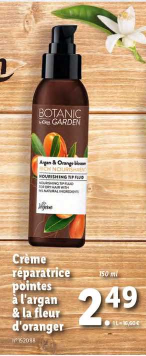 crème réparatrice pointes à l'argan & la fleur d'oranger