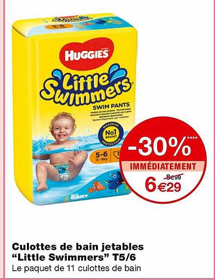 culottes de bain jetables "little swimmers" t5-6