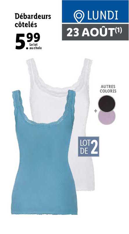 débardeurs côtelés
