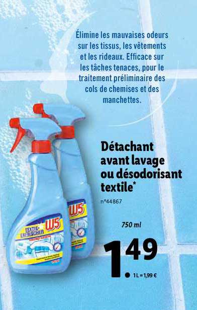 détachant avant lavage ou désodorisant textile