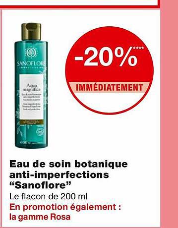 eau de soin botanique anti-imperfections "sanoflore"