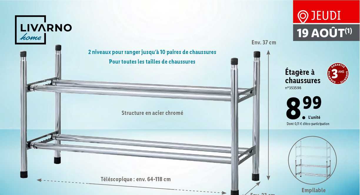 étagère à Chaussures Livarno
