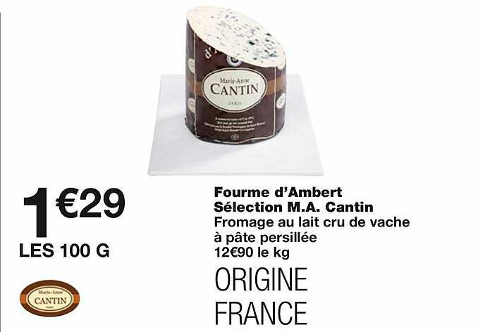 fourme d'ambert sélection m.a. cantin