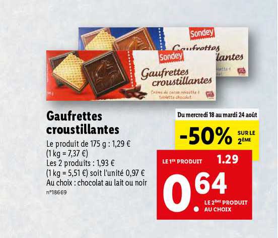 Gaufrettes Croustillantes Sondey