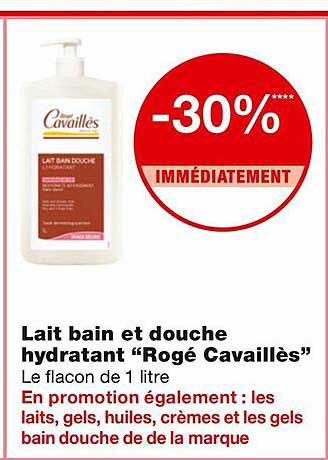 lait bain et douche hydratant "rogé cavaillès"
