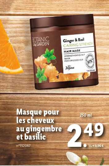 Masque Pour Les Cheveux Au Gingembre Et Basilic