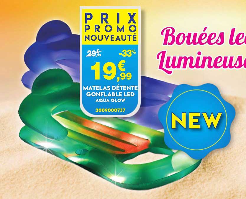 matelas détente gonflable led aqua glow