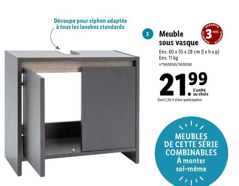 meuble sous vasque