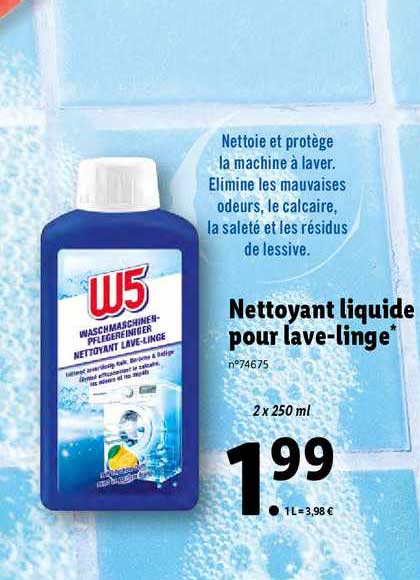 nettoyant liquide pour lave-linge