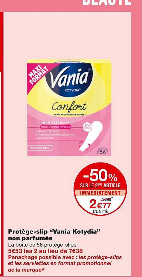 protège-slip "vania kotydia" non parfumés