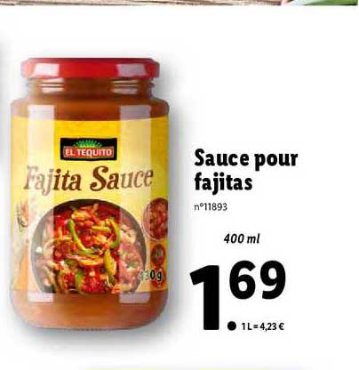 Sauce Pour  Fajitas El Tequita